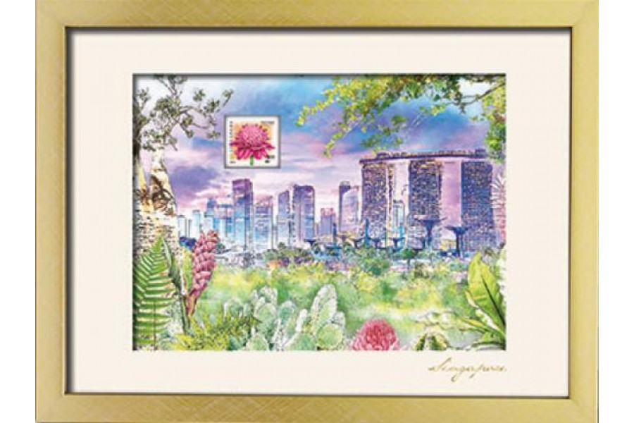 City in A Garden Collection - Singapore City Skyline Art Print