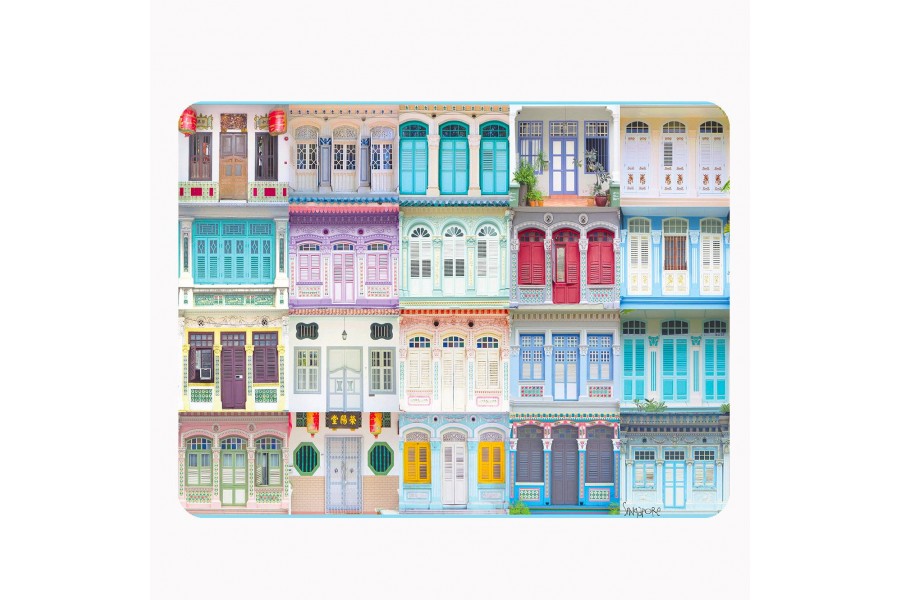 Shophouse Pastel CORK PLACEMATS (LARGE)