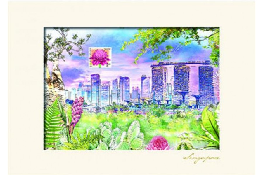 City in a Garden II Collection - Singapore Skyline Print